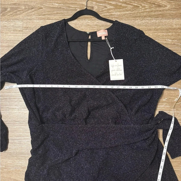 NWT Show Me Your Mumu Stage Skort Dress in Black Shimmy Shine Size 3X NYE - Picture 14 of 15